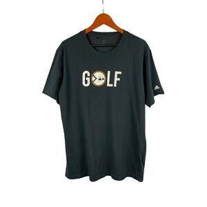 Adidas Mens Golf Graphic T-Shirt XL Black Cotton/Polyester